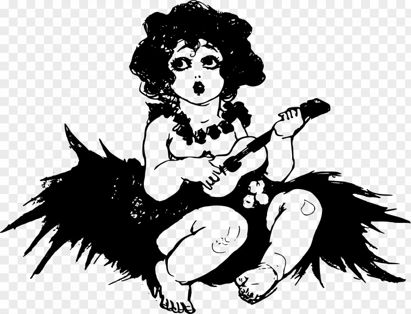 Lady Ukulele Guitar Clip Art PNG