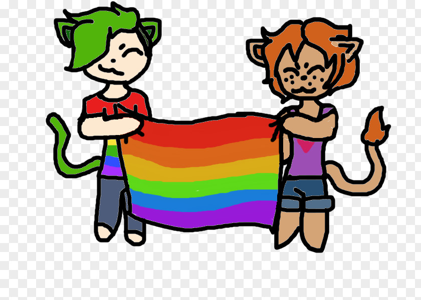Cat Rainbow Clip Art Human Behavior Organism Cartoon Product PNG