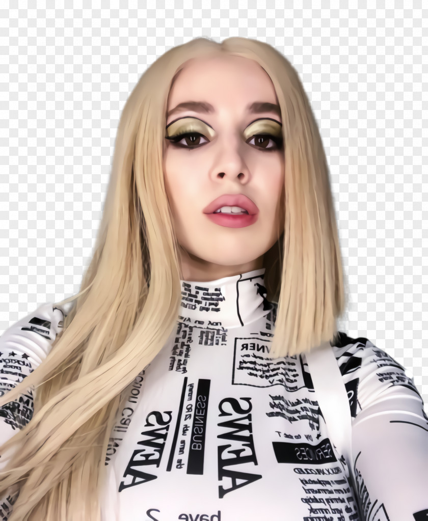 Costume Feathered Hair Ava Max PNG