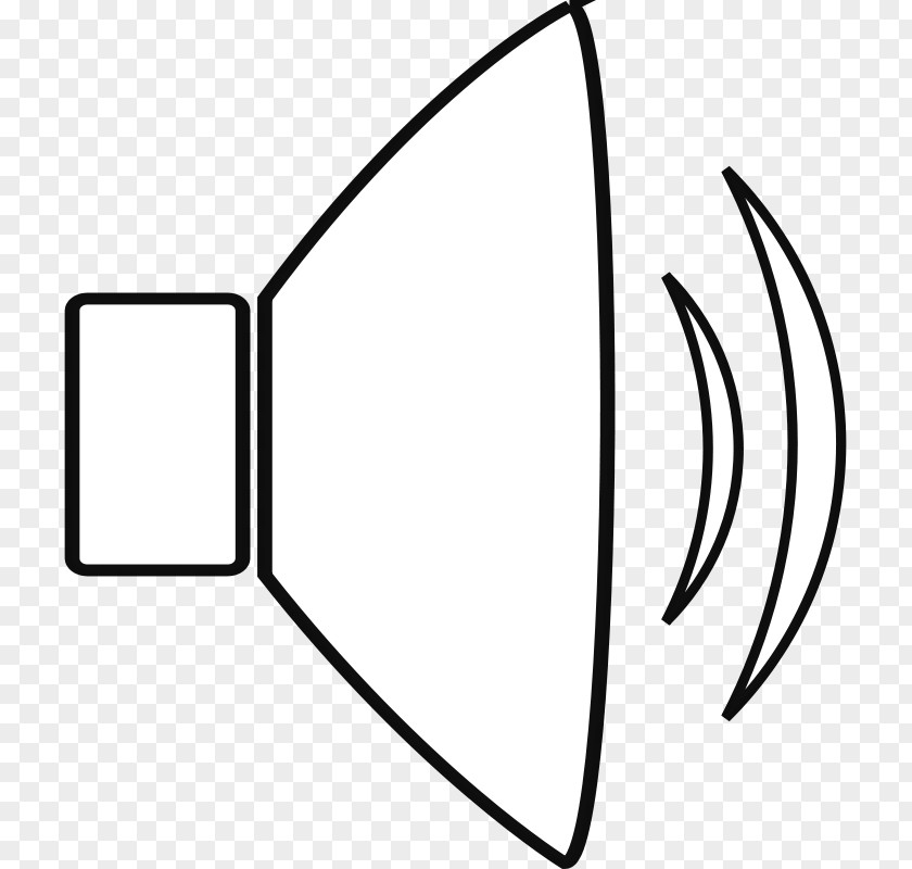 White Cartoon Speaker Icon Sound Clip Art PNG