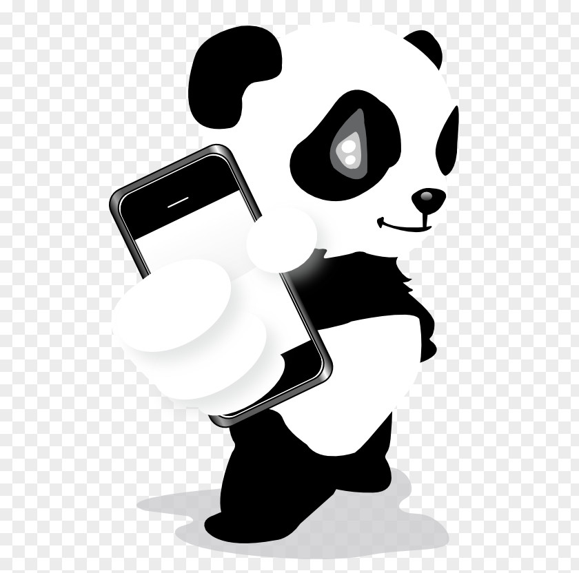 Bear Giant Panda Mobile Phones Smartphone Illustrations PNG
