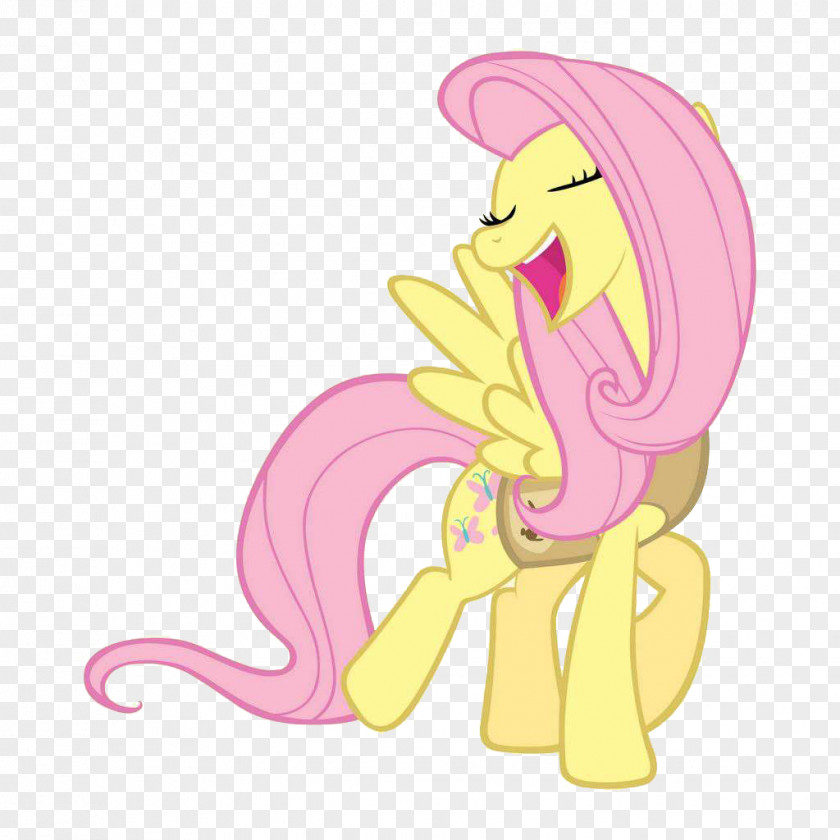 Happy Pink Pony Fluttershy Pinkie Pie Rainbow Dash Applejack Rarity PNG