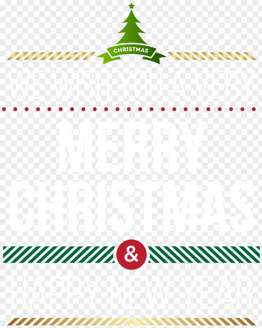 Merry Christmas And Happy New Year Typeface PNG