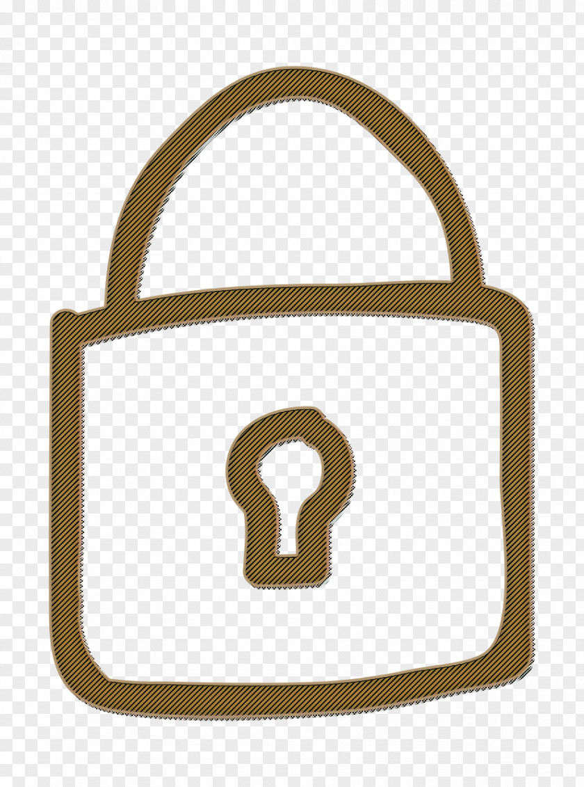 Metal Handbag Lock Icon Protection Safety PNG