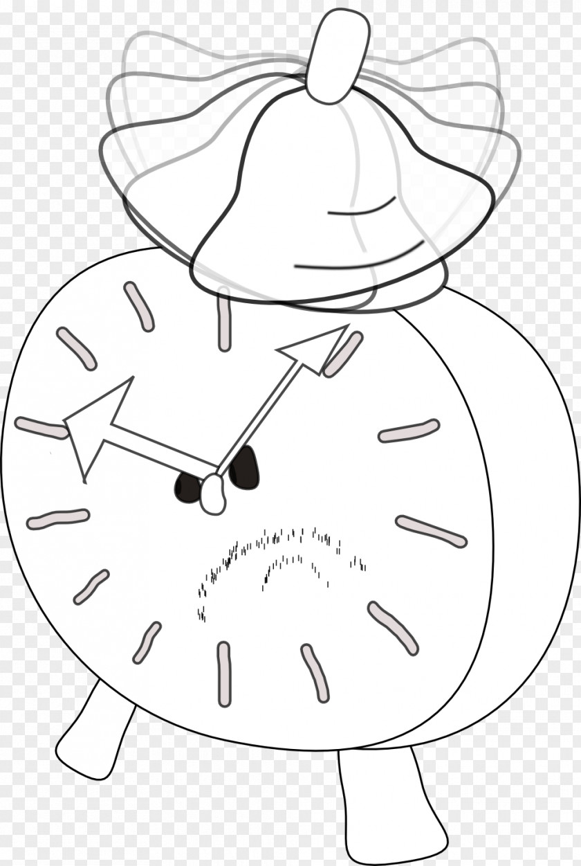 Alarm Clock Line Art Drawing Inkscape Clip PNG