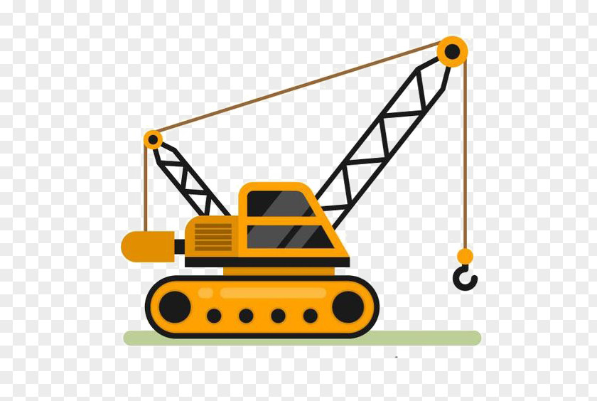 Flat Crane Architectural Engineering Clip Art PNG