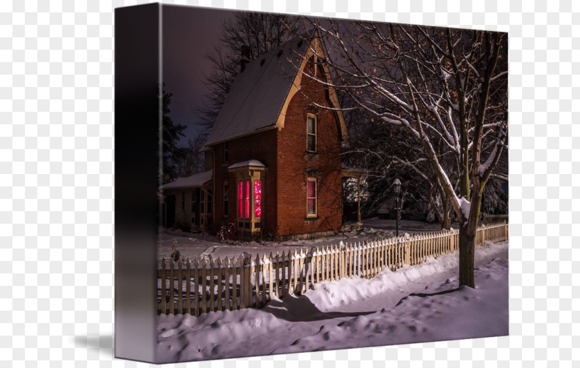 House Log Cabin Winter Poster Cottage PNG