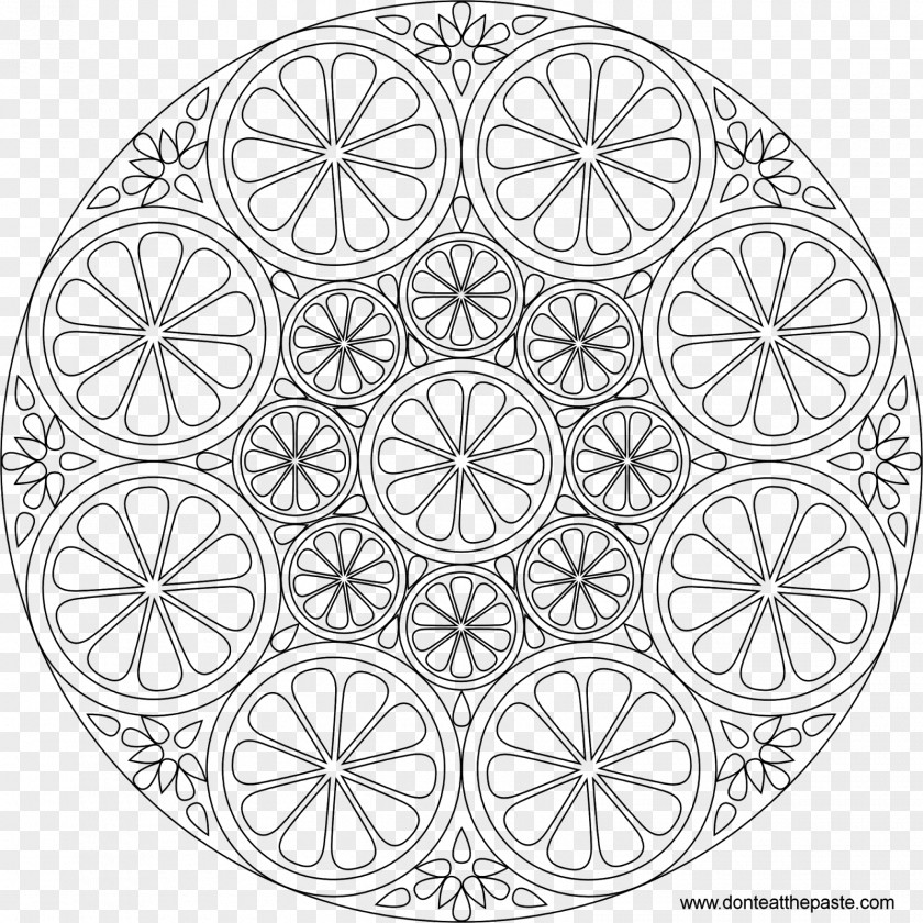 Lg Coloring Book Mandala Child Adult Meditation PNG