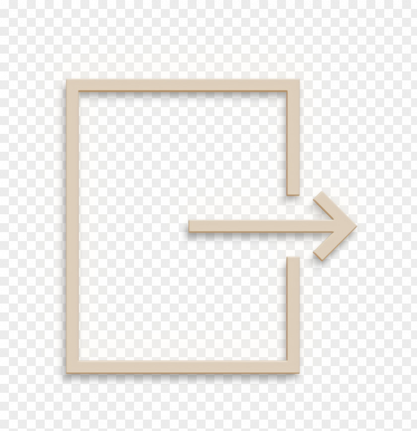 Rectangle Beige Right Arrow PNG