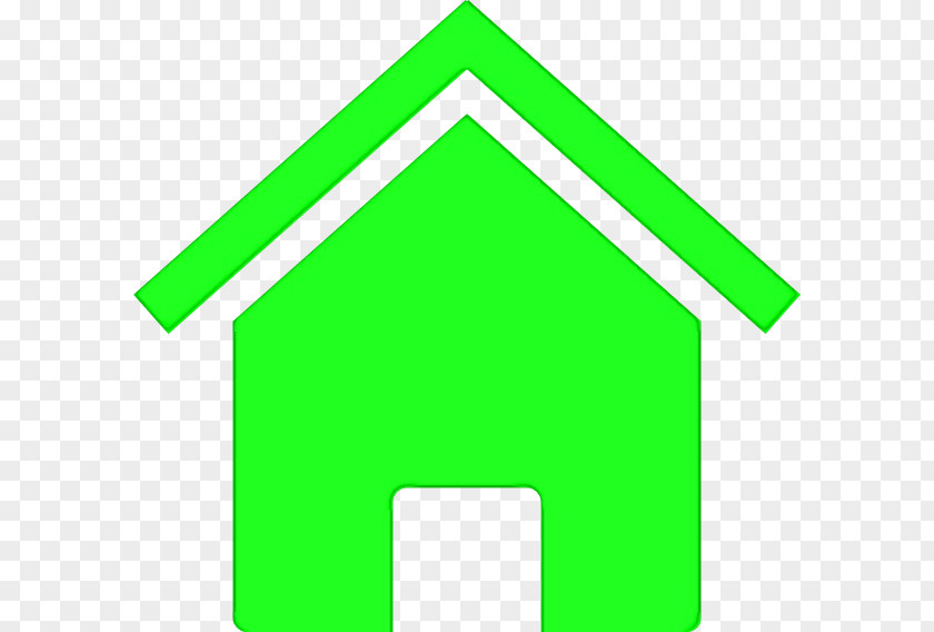 Triangle Green House Symbol PNG