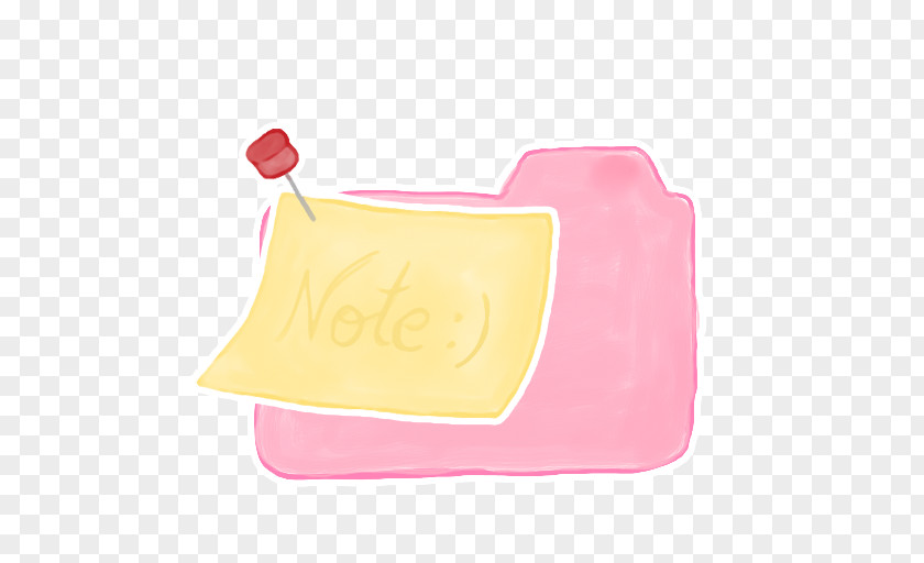 Folder Candy Note Pink Material Yellow PNG