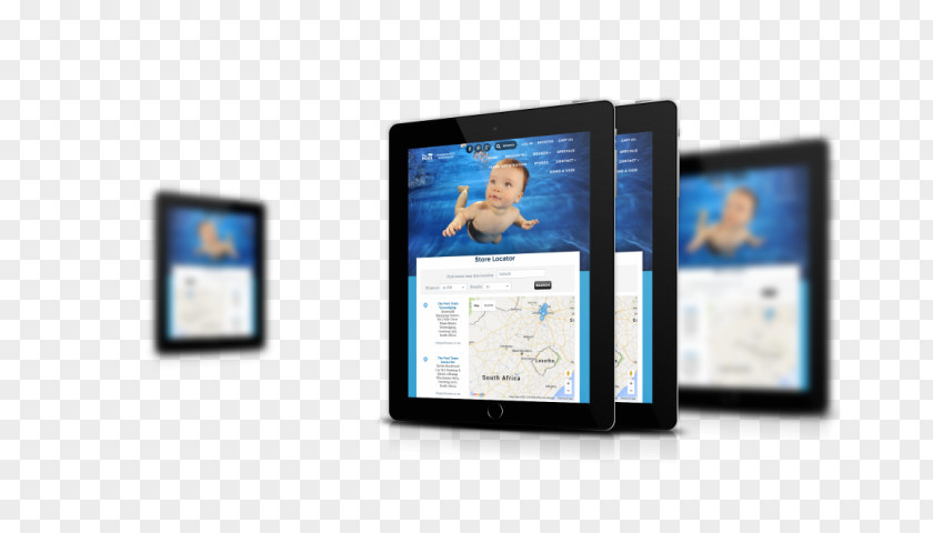 Swimming Pool Top View Display Device Multimedia Advertising Brand PNG