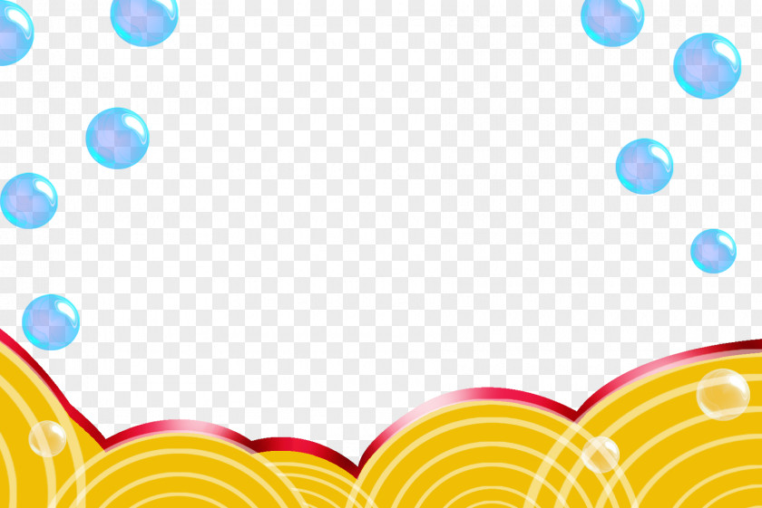 Bubble Border Yellow Wave Background Graphic Design PNG