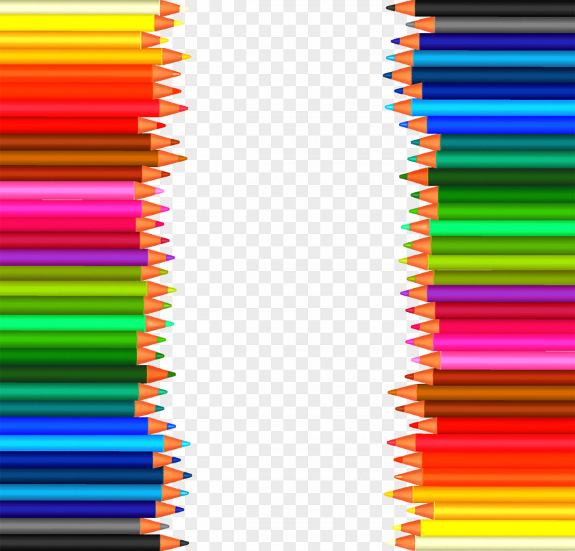 Colorful Pencil Colored Paper PNG