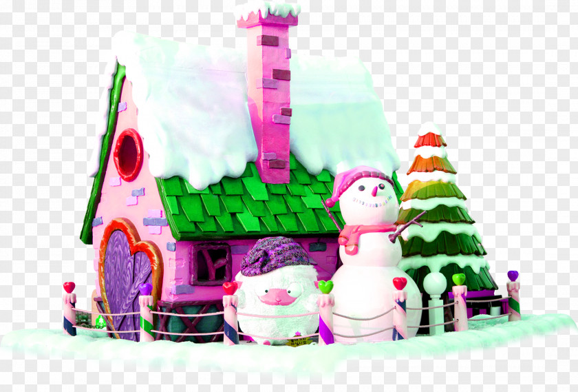 Creative Christmas House Santa Claus Tree IPhone 5s Wallpaper PNG