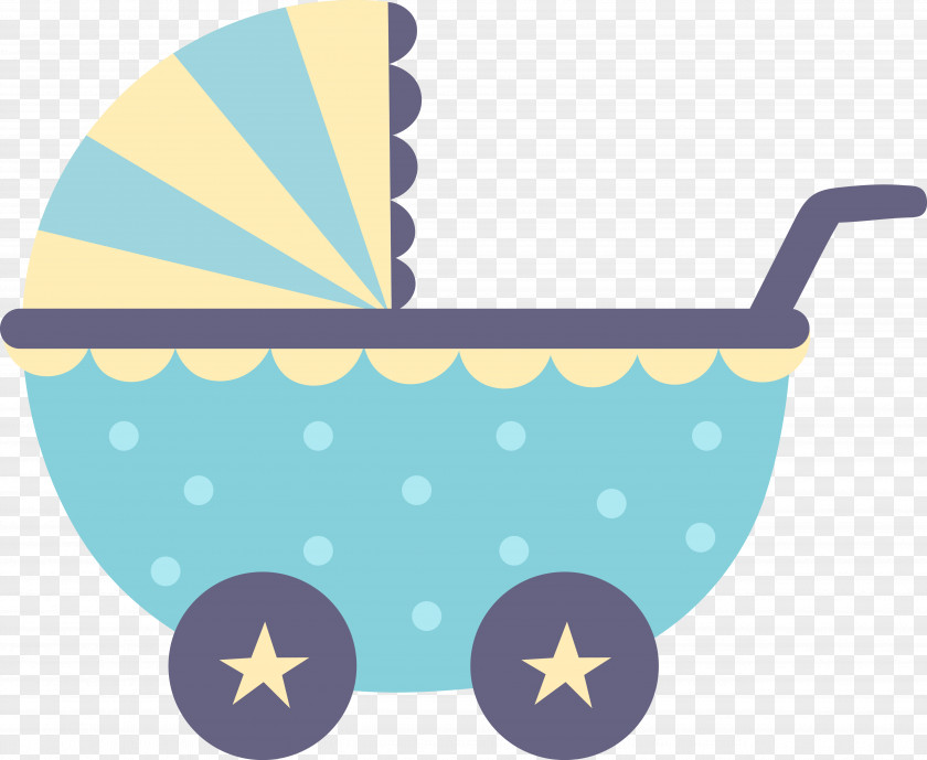 Hand Drawn Cartoon Baby Carriage Transport Infant Drawing PNG