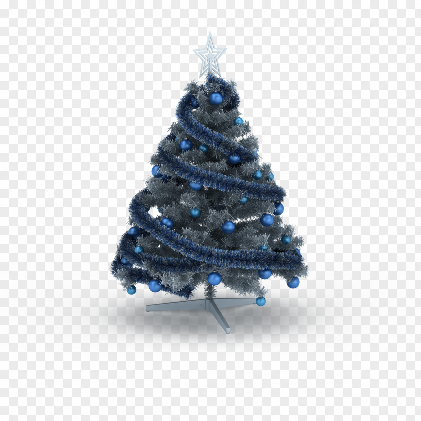 Personalized Blue Christmas Tree HD Clips Pictures Ornament PNG