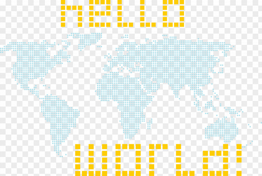 Simple Grid World Map PNG