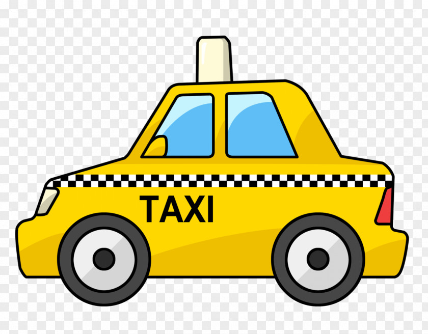 Taxi Checker Car Yellow Cab Clip Art PNG