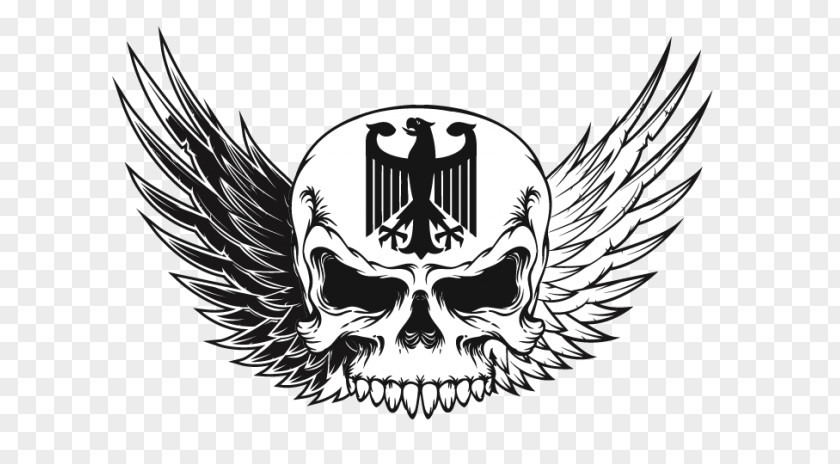 Beard Skull Logo Clip Art PNG