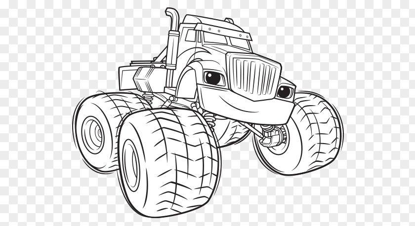 Blaze Monster Truck Colouring Pages Coloring Book Machine Demand Image PNG