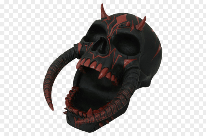 Devil Skull Horn Skeleton Figurine Statue PNG