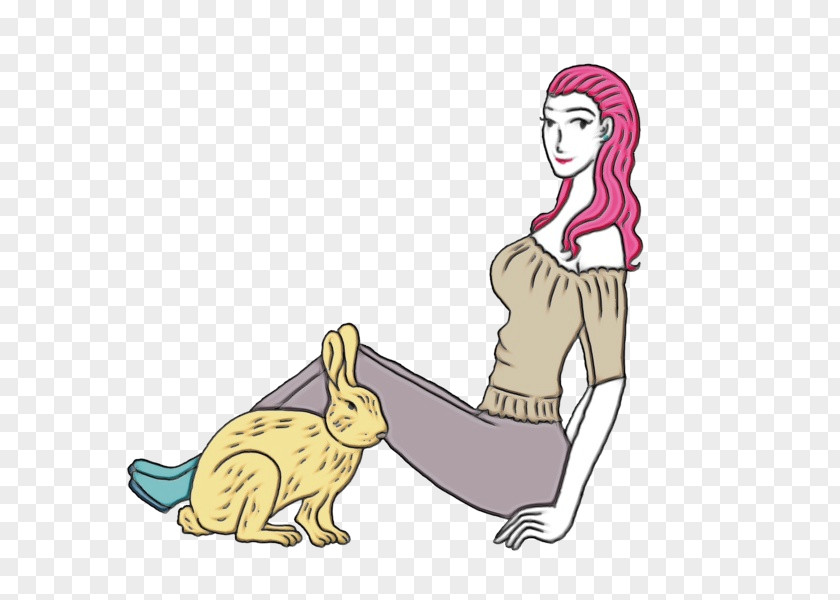 Drawing Rabbit Cartoon Tail Ferret Clip Art PNG