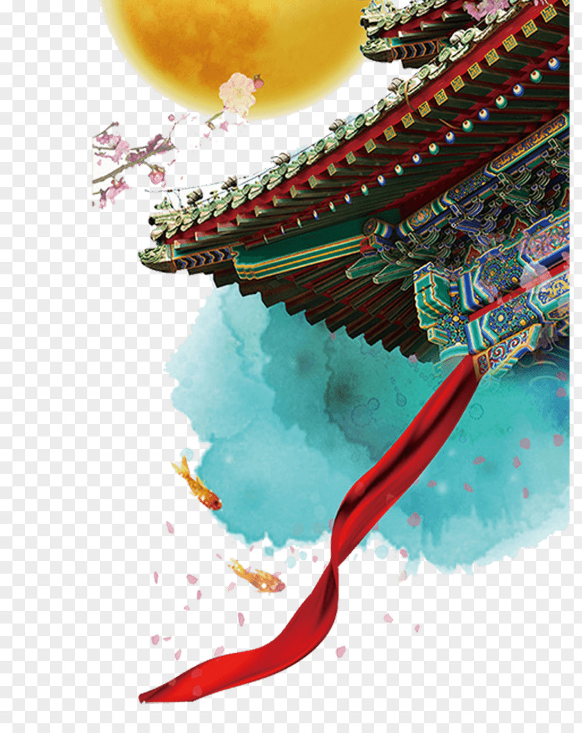 Mid-Autumn Festival Chinese Language Image Illustration Poster PNG