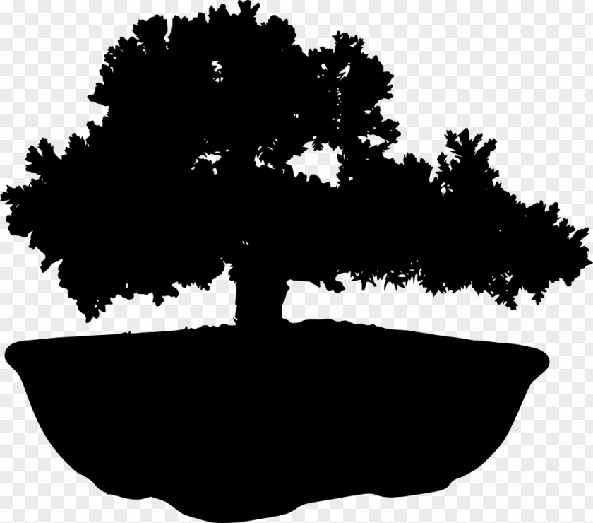 Bonsai Silhouette Tree PNG