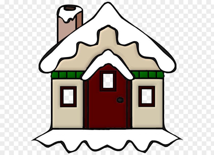 Cottage House Shed Christmas Clip Art PNG