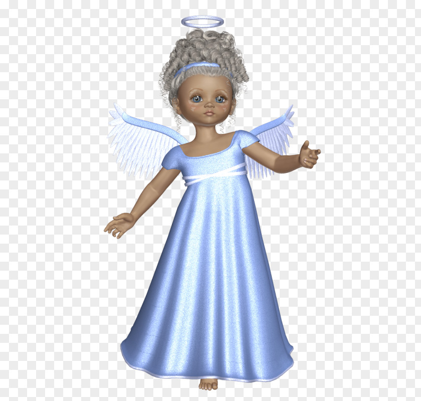 Cute 3D Angel With Sky Blue Dress Picture Image File Formats Lossless Compression PNG