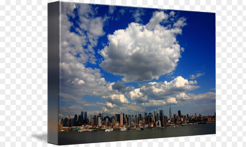 New York City Skyline Photography Black And White Canvas Print PNG