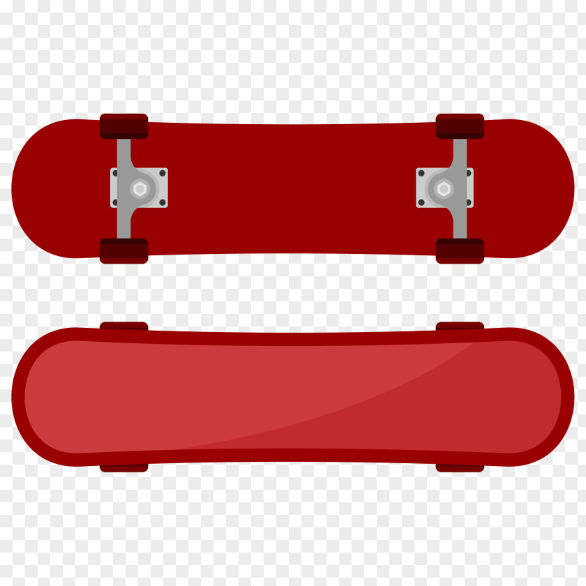 Vector Red Scooter Skateboarding Drawing PNG