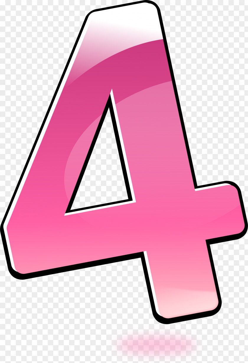 4 Number Clip Art PNG