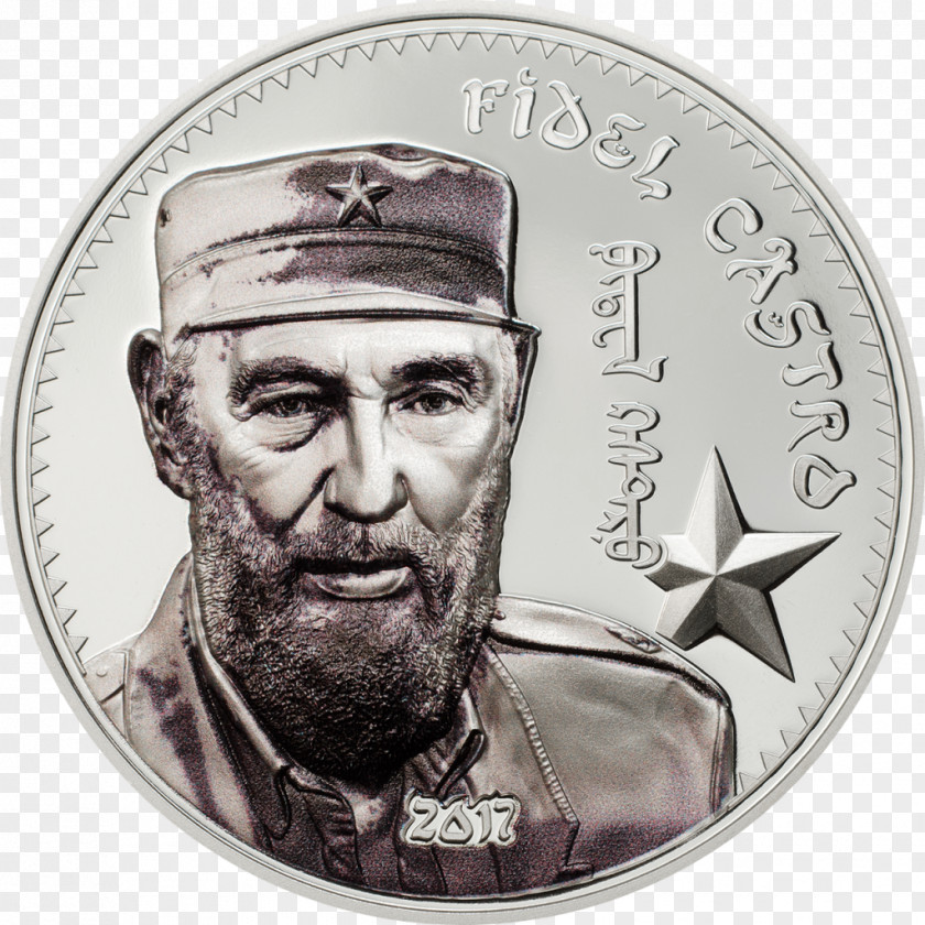 Che Guevara Coin Mongolia Silver Gold PNG
