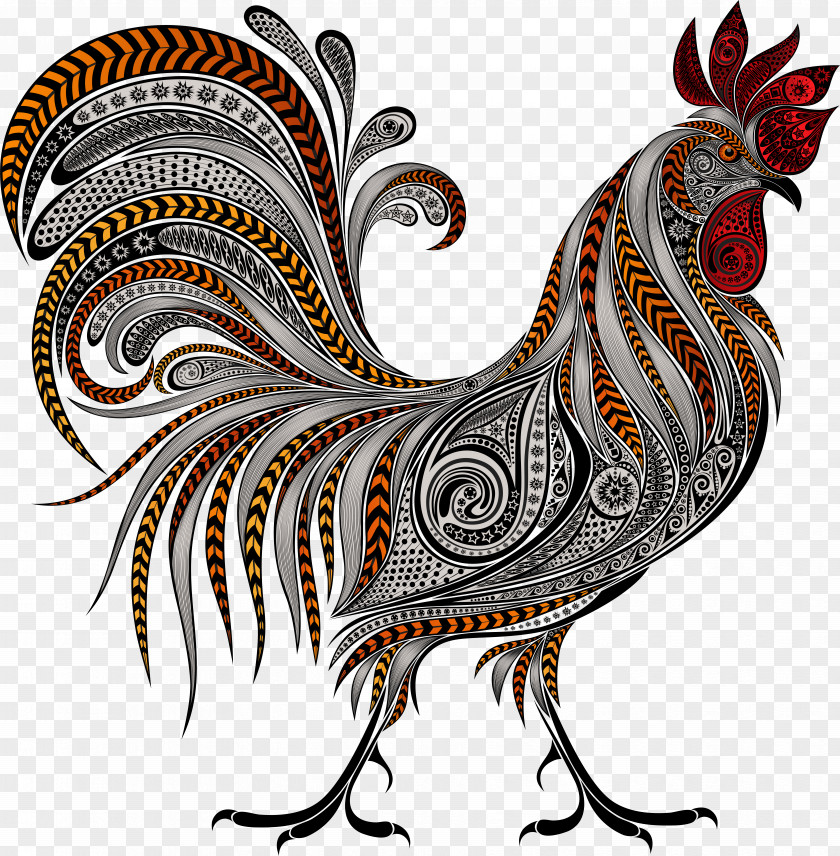 Chinese New Year Rooster Clip Art PNG