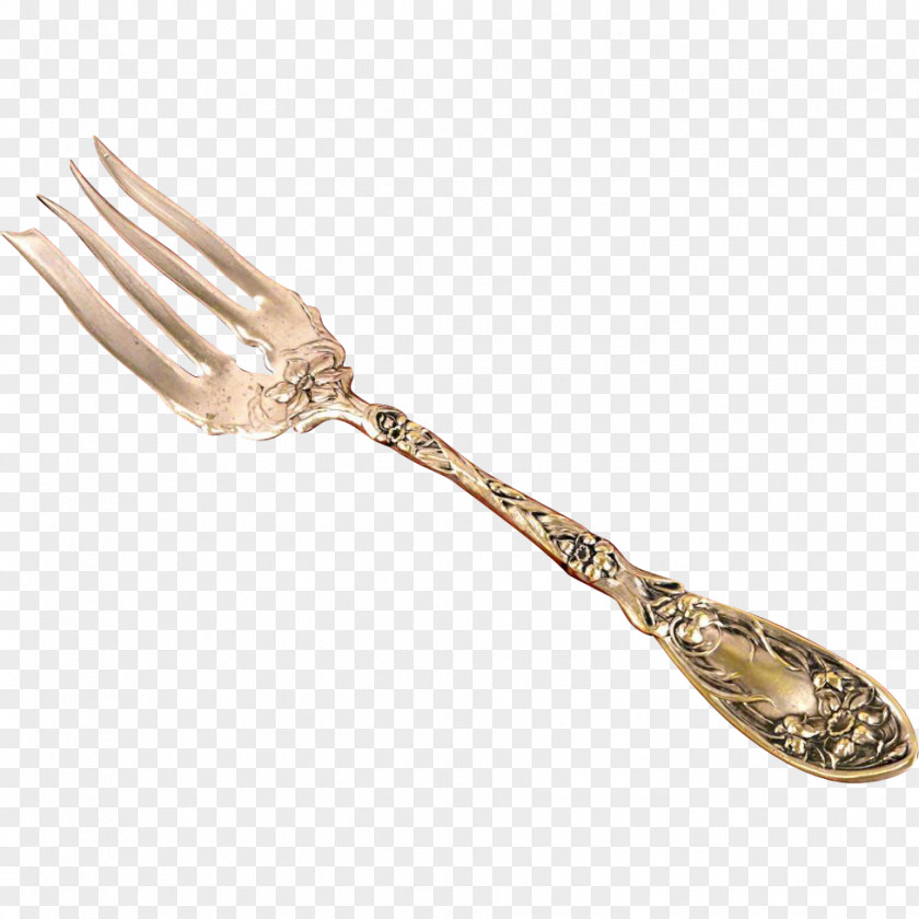 Fork Art Nouveau Antique Household Silver PNG