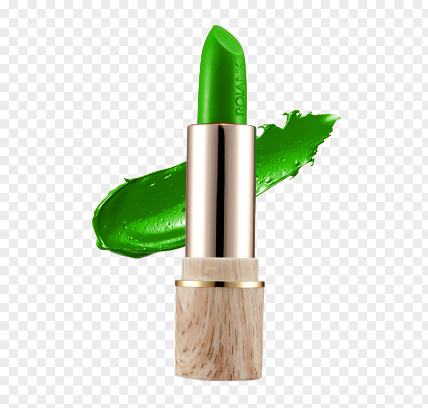 Dark Green Wood Models Lipstick Make-up PNG