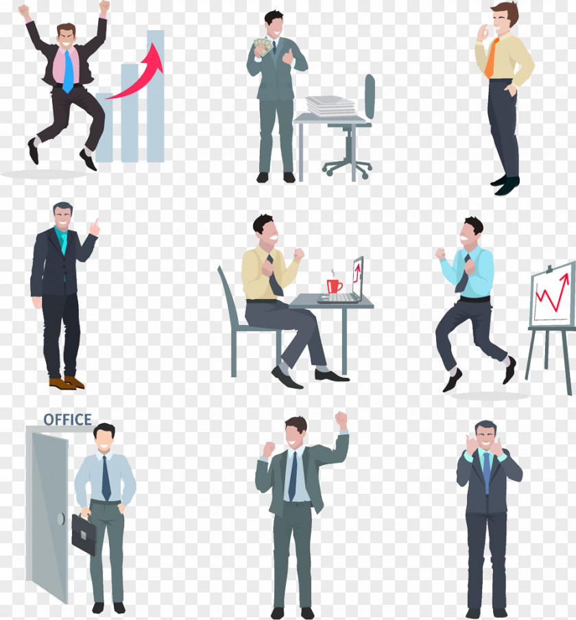 Business Man Collection Businessperson Icon PNG