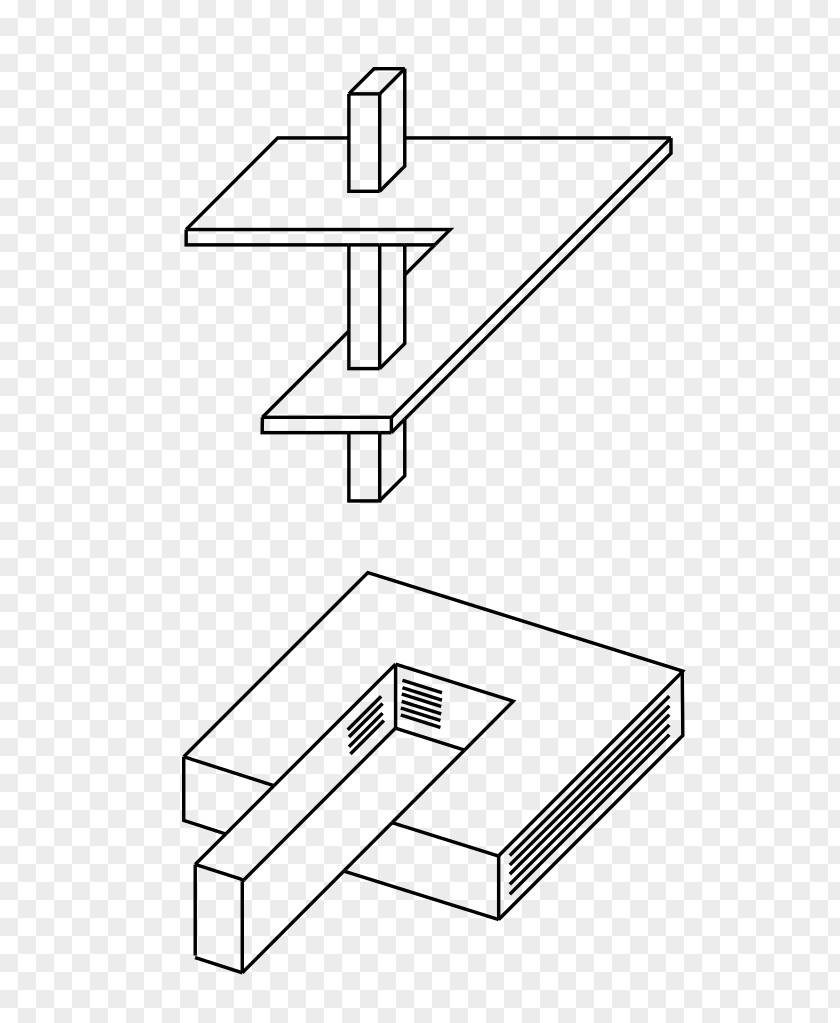 Fig Penrose Triangle Impossible Object Geometric Shape PNG