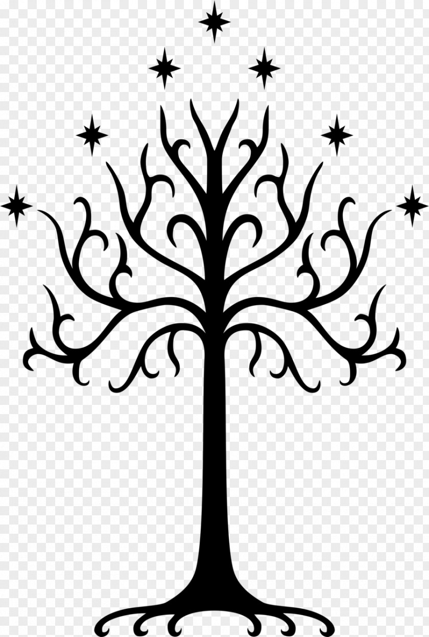 Lord Of The Rings White Tree Gondor Wall Decal PNG