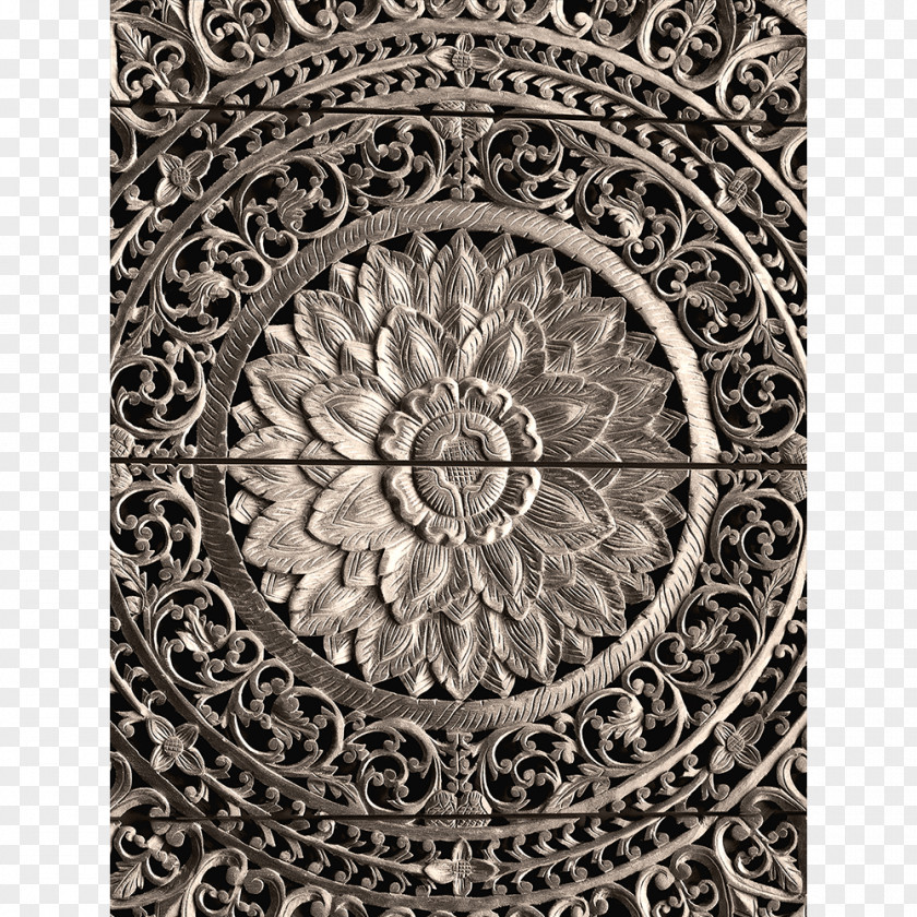 Rock Stone Carving Symmetry Pattern PNG