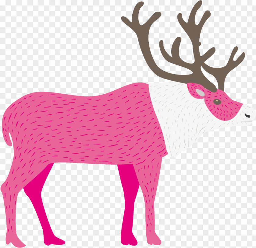 Sticker Animal Figure Reindeer Christmas PNG