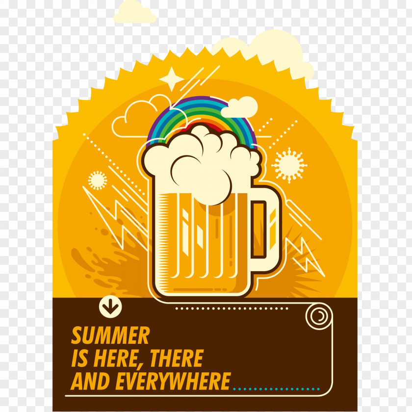 Beer Sun Poster Silhouette Black Royalty-free Stock Photography PNG