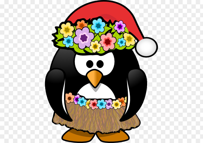 Christmas Penguin Pictures Hawaiian Santa Claus Clip Art PNG