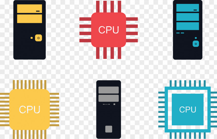 CPU Vector Illustration Central Processing Unit Euclidean Processor Video Card PNG