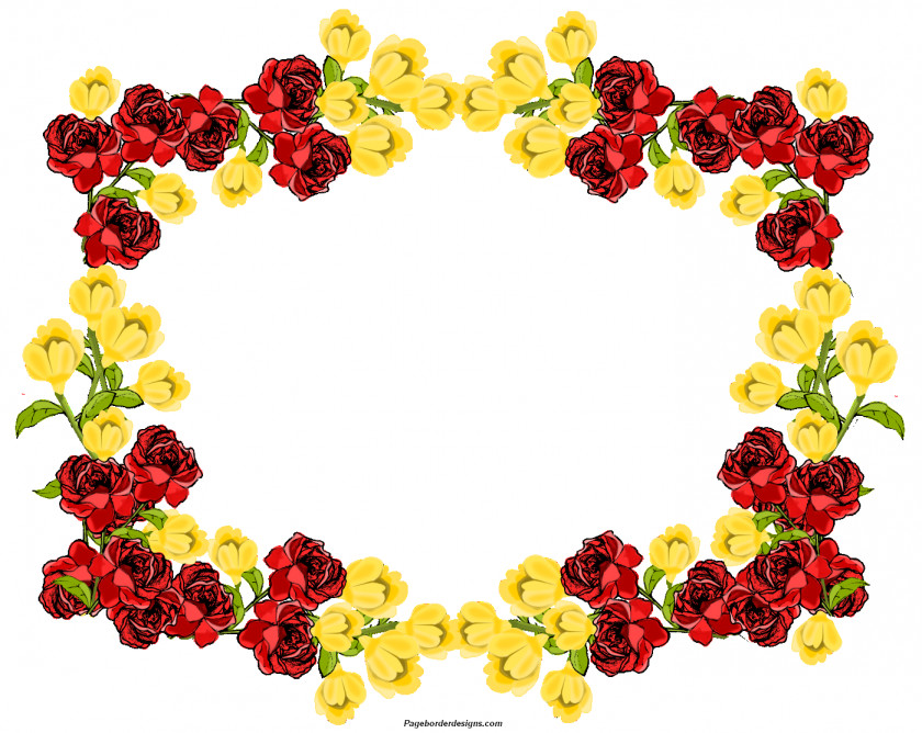 Flower Frame Cliparts Yellow Picture Clip Art PNG
