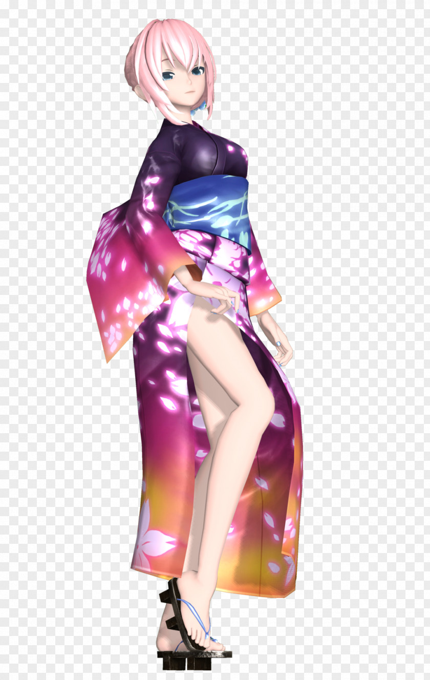 Megurine Luka Yukata Kimono Megpoid Costume PNG