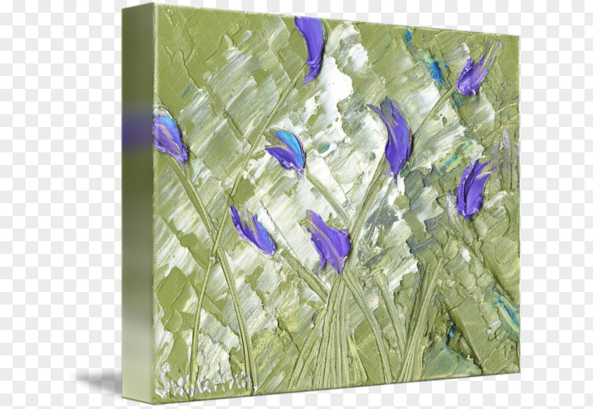 Purple Tulips Painting Art Impressionism Canvas Print Lavender PNG