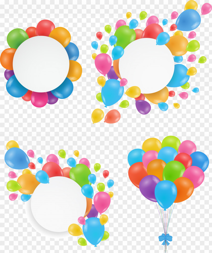 Vector Balloon Flowers Toy Film Frame Clip Art PNG